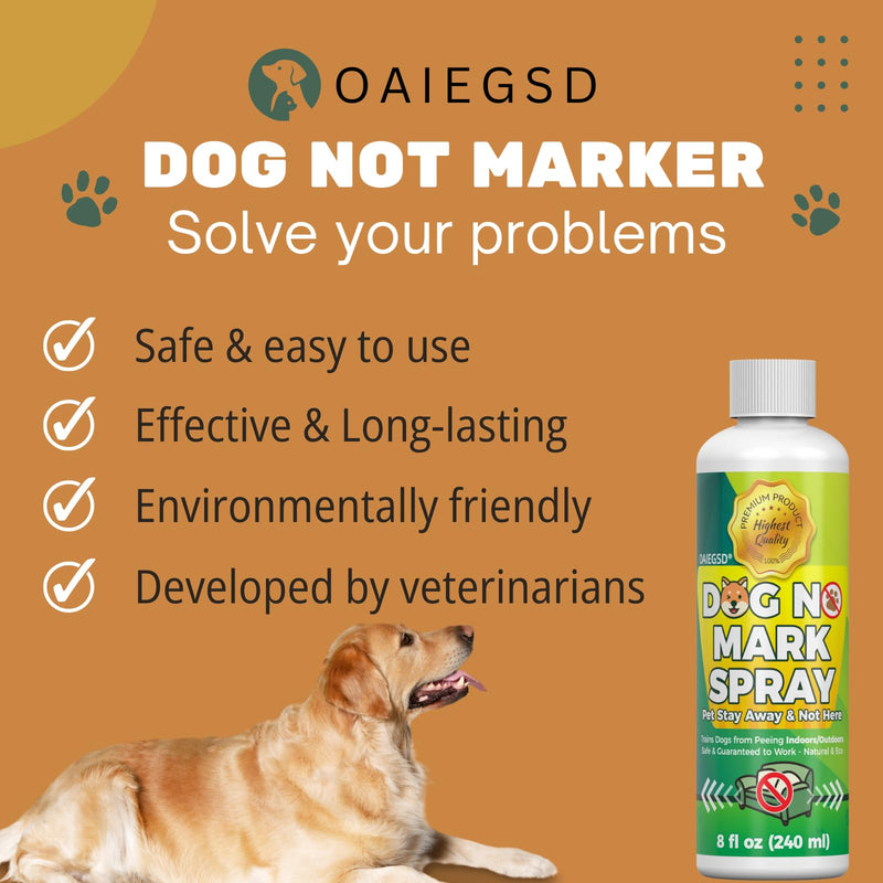 8oz Natural Pet Spray for Encouraging Good Bathroom Habits in Dogs - Not Here Dog Spray Training Spray to Stop Dogs from Marking 8.0 Fl Oz