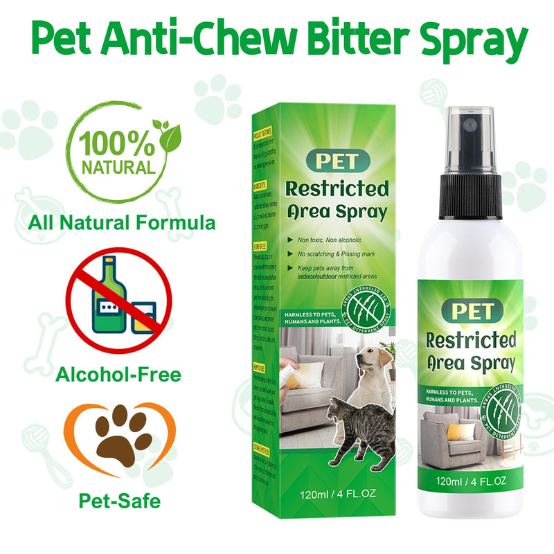 No Chew Spray for Dogs. Bitter Apple Spray for Dogs to Stop Chewing. Effective Anti Scratch Furniture Protector. Anti Chew Spray for Dogs Indoor & Outdoor Safe. Alcohol-Free & Non-Toxic, 120ML green - BeesActive Australia