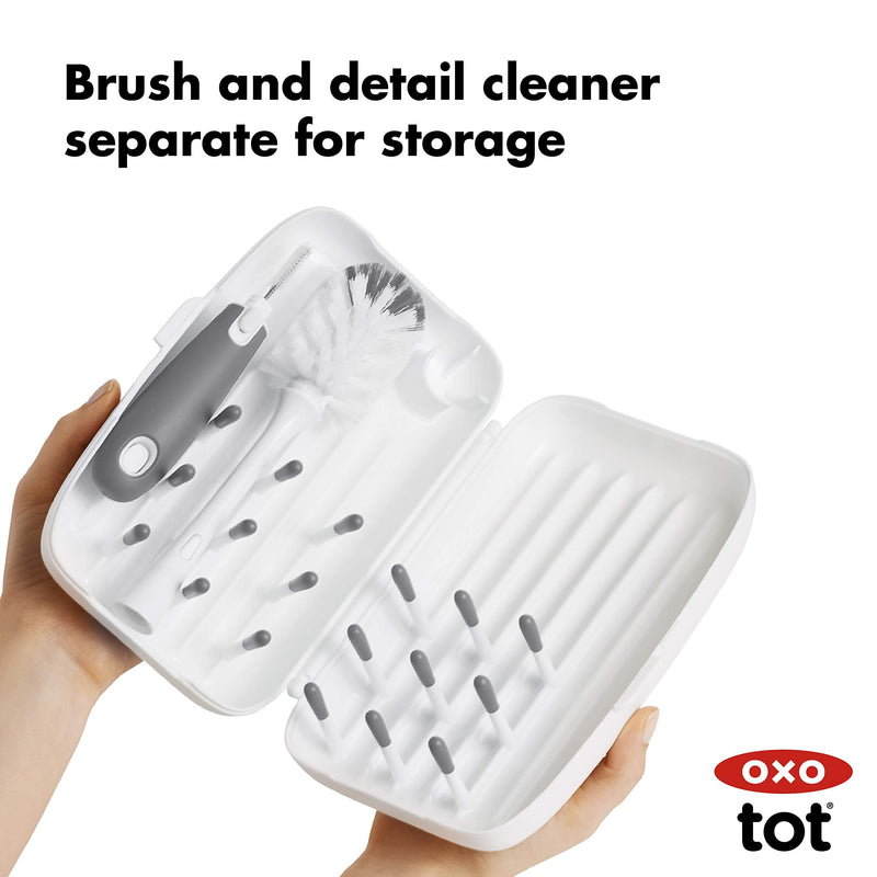 OXO Tot Travel Size Drying Rack with Bottle Brush- Gray Travel Drying Rack - BeesActive Australia