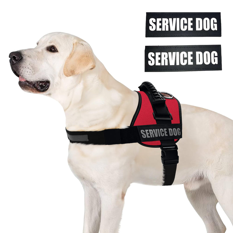 ALBCORP Service Dog Vest Harness - Reflective - Woven Polyester & Nylon, Comfy Mesh Padding, Extra Small, RED XS 16.5''- 20.5'' Girth - BeesActive Australia