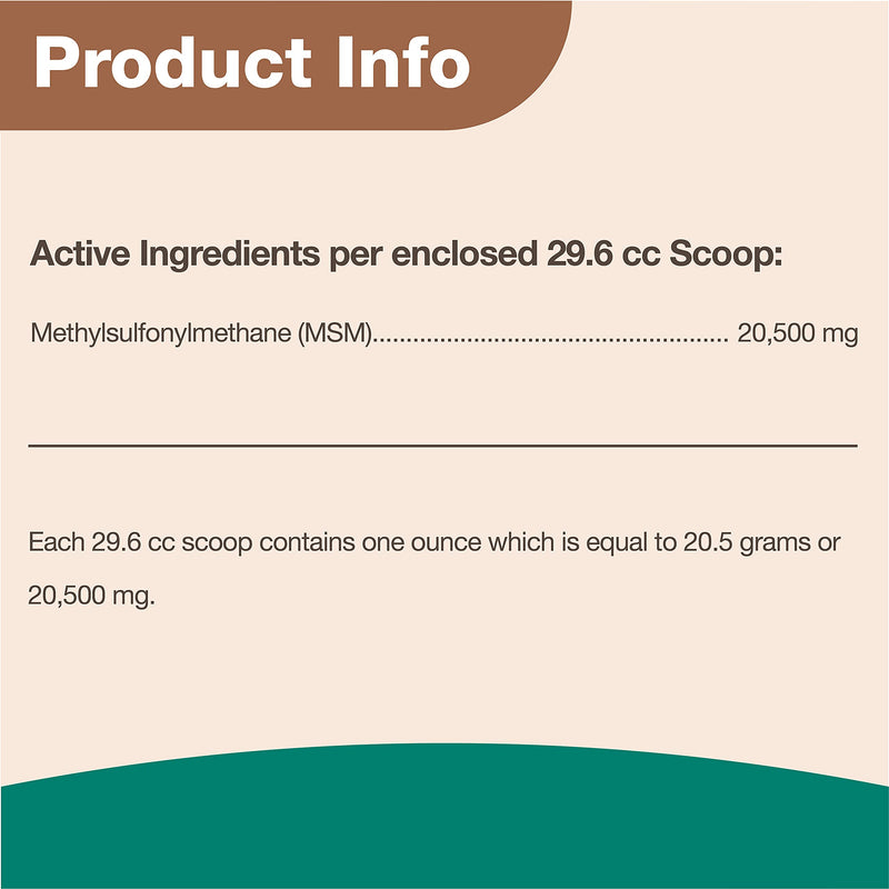 NaturVet MSM Methylsulfonylmethane Pure Joint Support Supplement for Horses, Powder, Made in The USA with Globally Source Ingredients 2 Pounds - BeesActive Australia