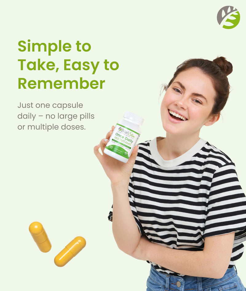 BariSlim Once Daily Bariatric Multivitamin Capsule - 45mg of Iron - Bariatric Vitamin & Supplement for Post Bariatric Surgery Including Gastric Bypass & Gastric Sleeve | 90 Day Supply 90 Count (Pack of 1)