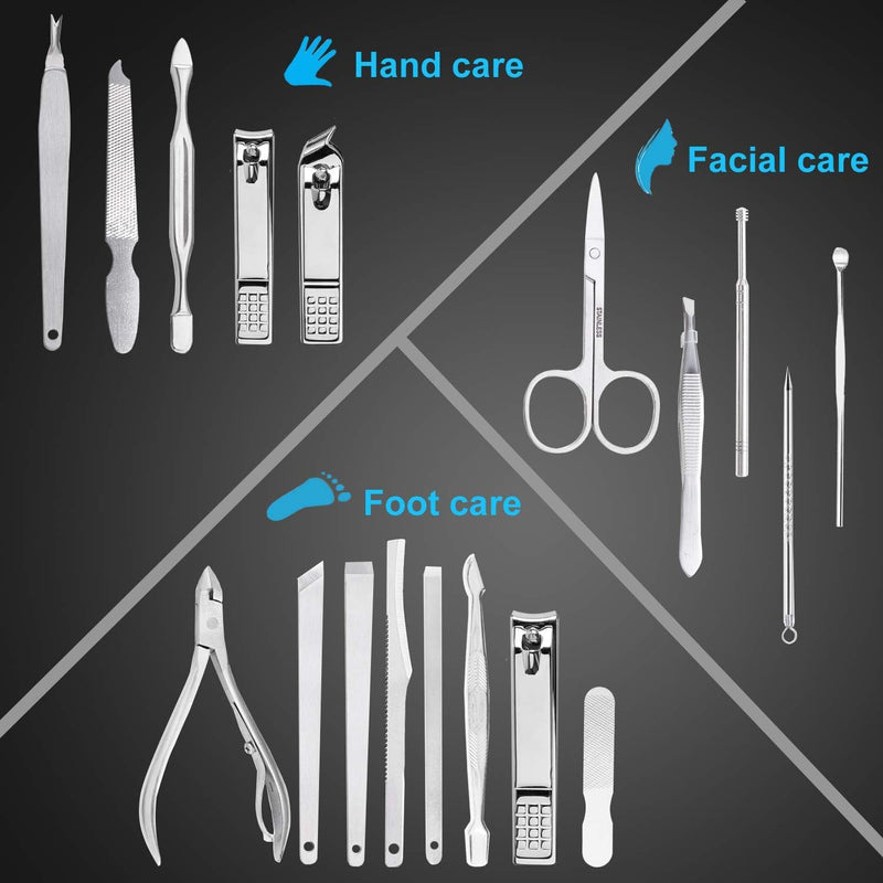 18PCS Ingrown Toenail Tool Ingrown Toenail Treatment Pedicure Tools，Ingrown Toenail Tool Kit Nail Clipper Set Pedicure Kit Ingrown Toenail Pedicure Tool By JTIEO… silver - BeesActive Australia
