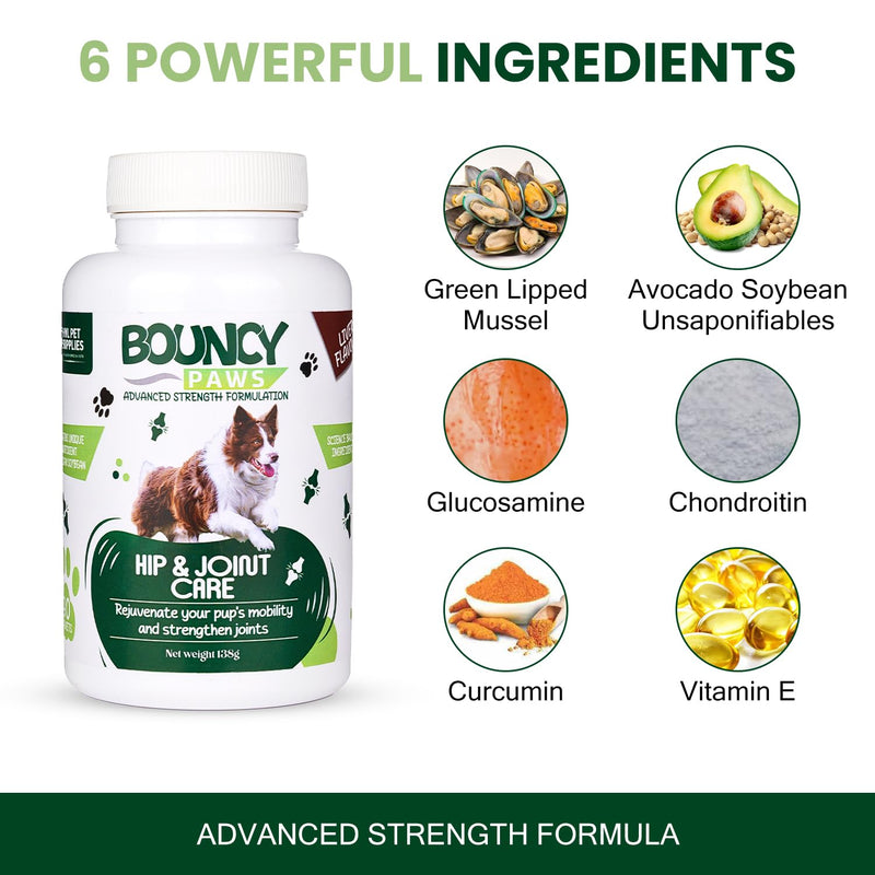 Joint Supplements for Dogs - 90 Tablets Green Lipped Mussel for Dogs, Senior Dog Joint Supplements, Advanced Strength Dog Arthritis Pain Relief with Turmeric, Glucosamine and Chondroitin - Made In UK