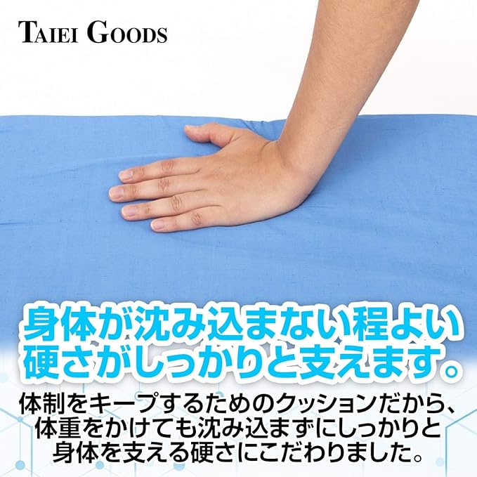 Taiei Goods Triangular Cushion, Nursing Mat, Support, Nursing Assistance, Mattress, Cushion, Supplies, Foot, Waist, Arms, Pillow, Gymnastics, Stretching (Blue) (2 Pack) - BeesActive Australia