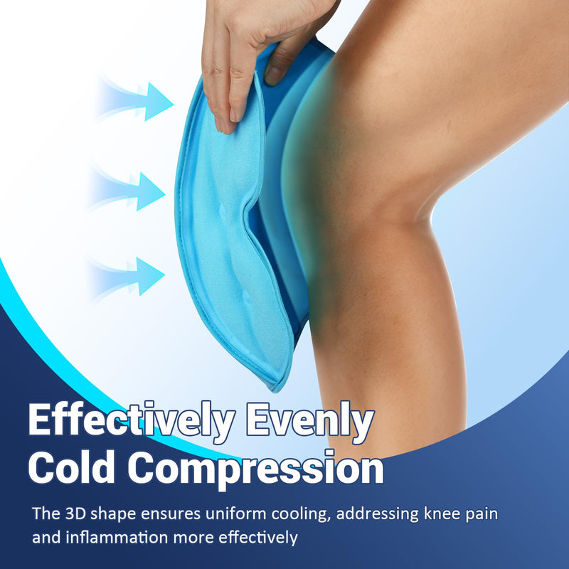 Comfytemp 3D Knee Ice Pack Wrap for Injury Reusable Gel, Knee Cold Pad Brace Physical Therapy for Meniscus Tear, Leg Pain, Replacement, Arthritis, Muscle Recovery, After Surgery Use 1.0 - BeesActive Australia