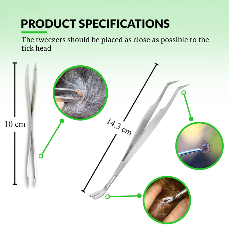 MYDAISY tick tweezers 7 in 1 set with case, human tick tweezers - tick tweezers for dogs, tick card, complete set for removing ticks mix - BeesActive Australia