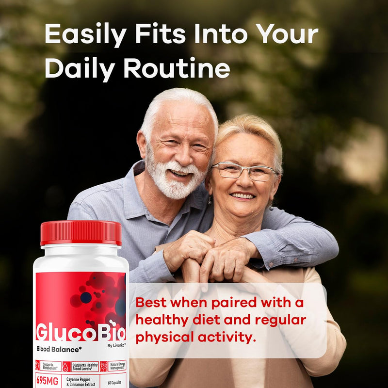 GlucoBio Capsules - Official Gluco Bio Advanced Formula Support Pills - Maximum Strength, Natural Gluco Bio Supplement Vitamin for Overall Health & Wellness Reviews, 60 Capsules for 1 Months 60 Count (Pack of 1)