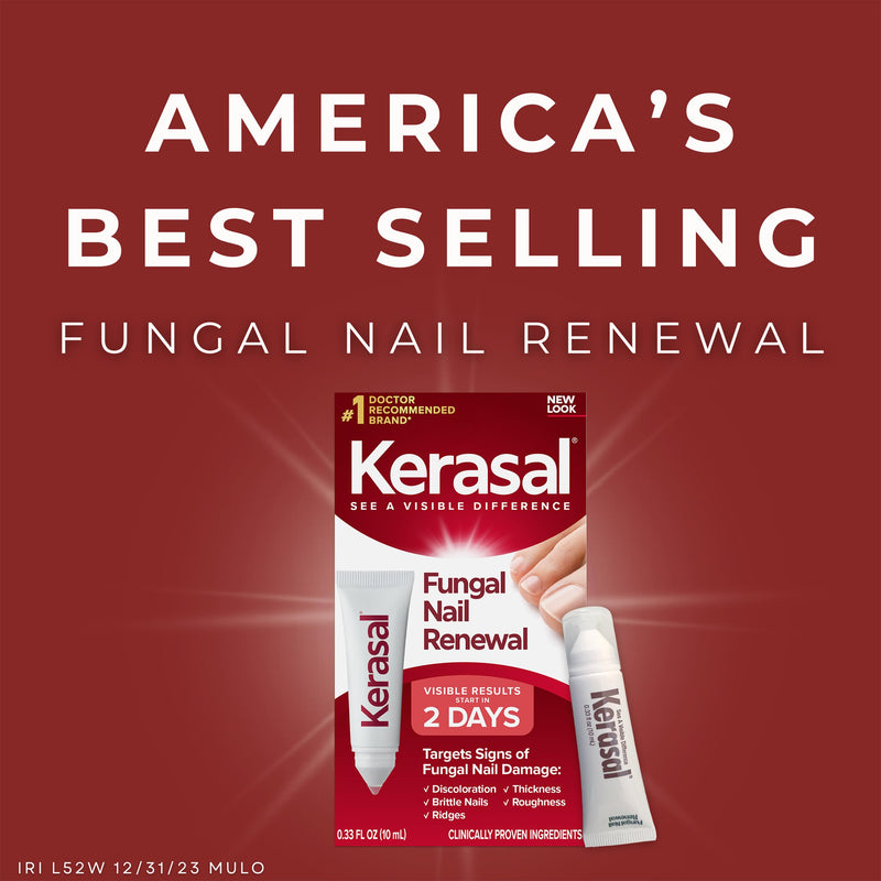 Kerasal Nail Fungus Extra Strength | Restorative Nail Repair for Damaged Nails, 0.33 fl oz (Packaging May Vary) (Pack of 2)