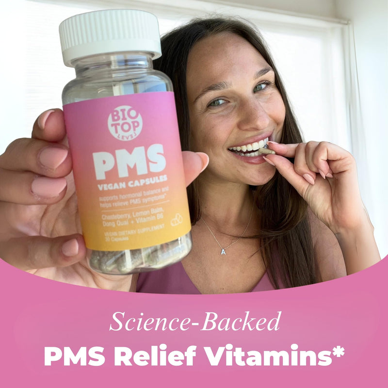 PMS Support for Cramps, Bloating, Breakouts & Mood - 30 Capsules