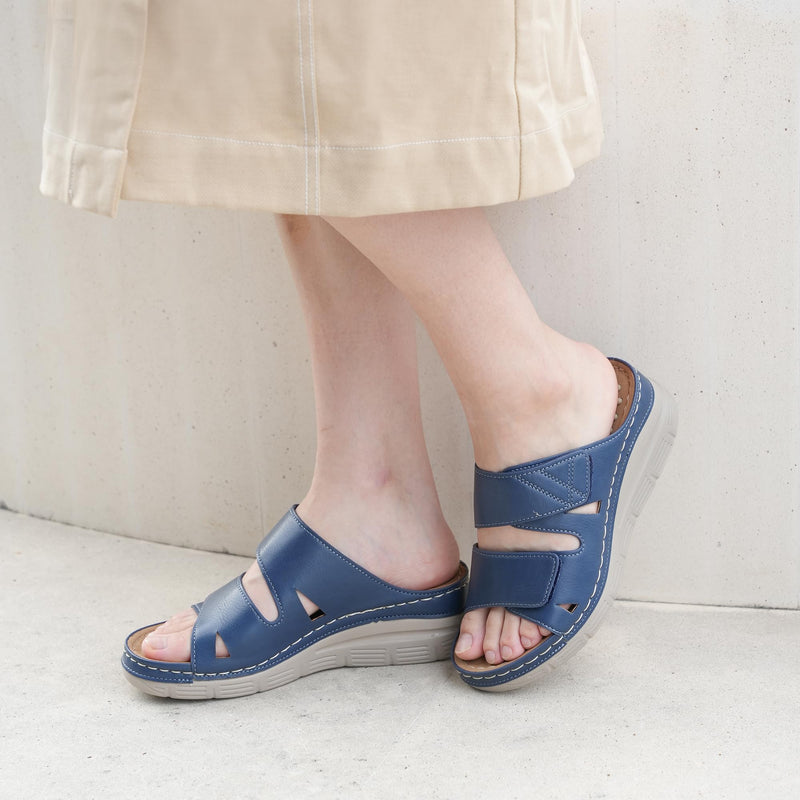 Ortho+rest Women Arch Support Slides Orthotic Walking Sandals Orthopedic Sandals 6 Navy