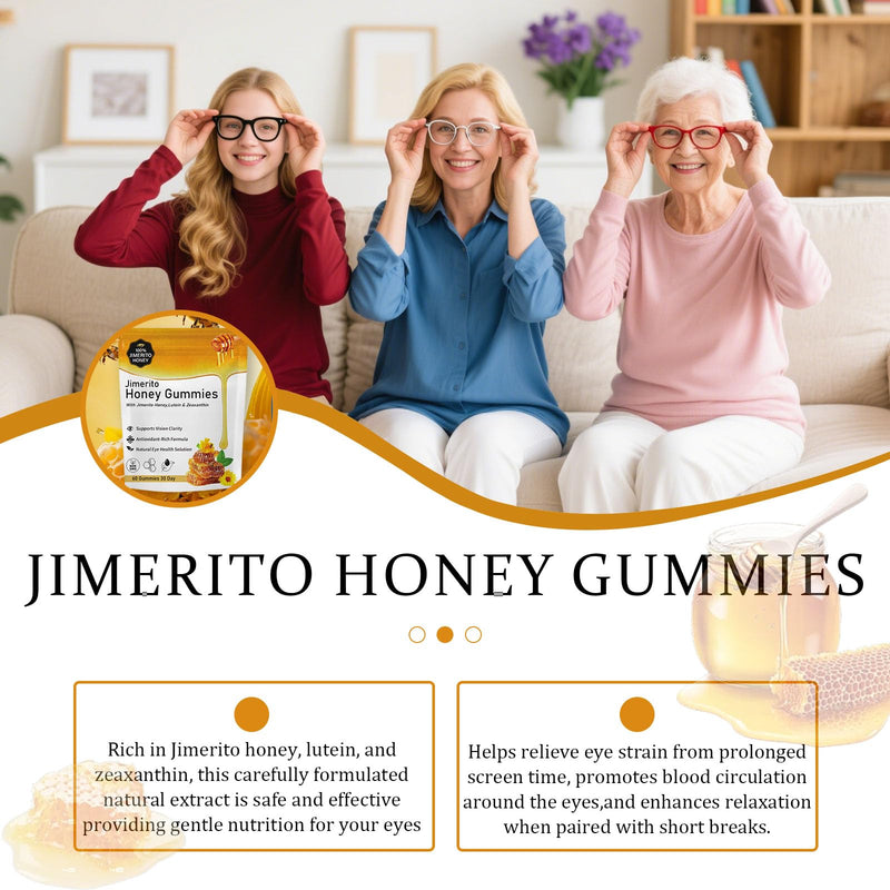Jimerito Honey Lutein Gummies,Lutein & Zeaxanthin Supplements，20mg Gummies-30-day Supply (1pc) 1pc