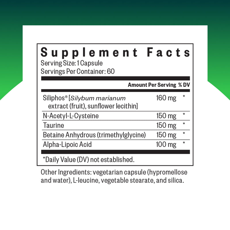 Seeking Health Liver Nutrients - Health Supplement for Glutathione Production Support - Liver Cell Function Support with Milk Thistle, Alpha-Lipoic Acid & N-Acetyl-L-Cysteine - 60 Capsules