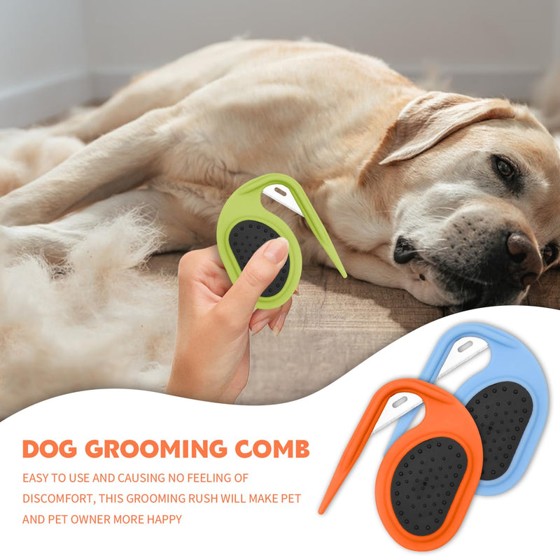 Pet Knotting Comb, Knotting Comb for Cats, Knotting Comb for Dog, Pet Grooming Tools,Pet Grooming Comb Dog and Cat Shedding Tool for Removing Tangled and Loose Hair (blue) blue - BeesActive Australia