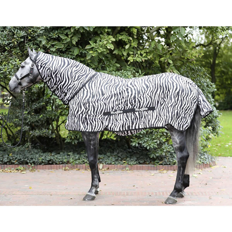 Kerbl 326123 fly rug zebra including neck part zebra look 135 - BeesActive Australia