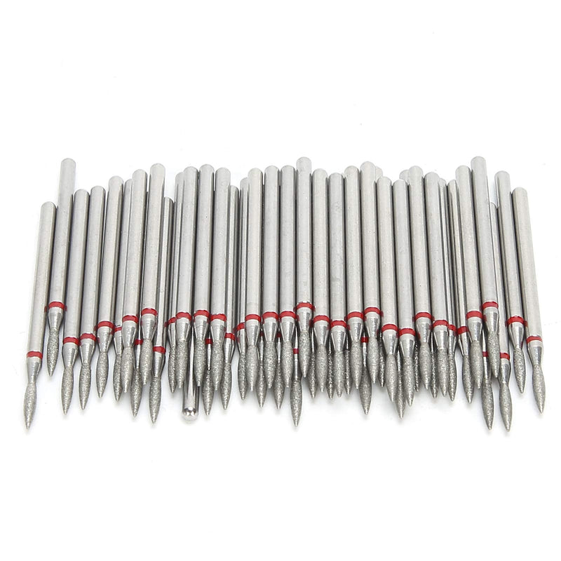 Practical Nail Drill Bits, Nail Drill Bit Set, 50Pcs Nail Polishing Grind Head Replacement Accessory Manicure Tool For Nails Cuticle Clean Pedicure (F-1.8Mm)