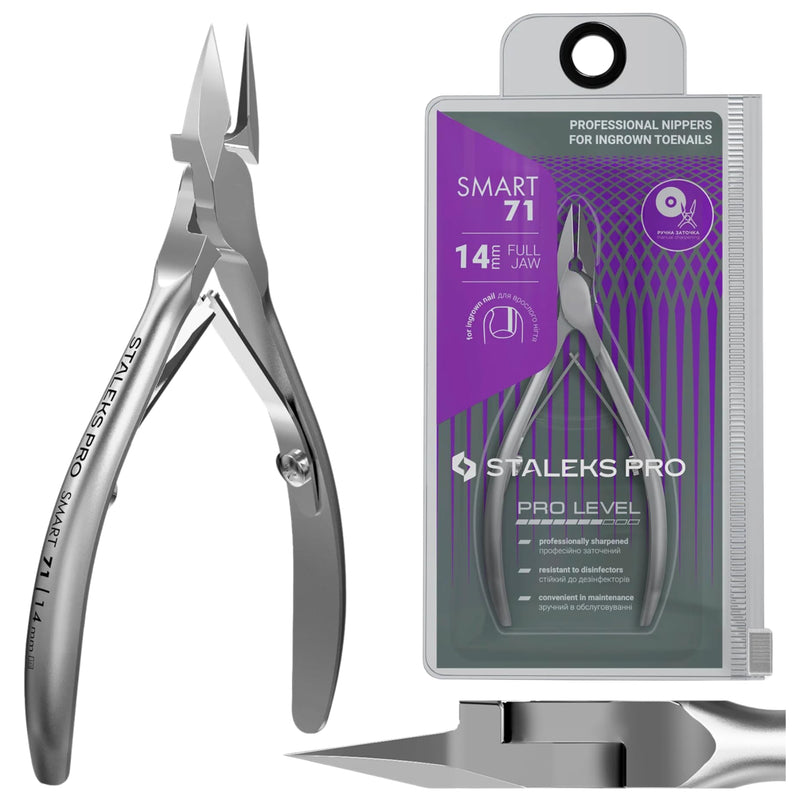 STALEKS PRO Smart 71 14mm Professional Ingrown Toenail Nippers – High Alloy Stainless Steel for Pedicure - BeesActive Australia