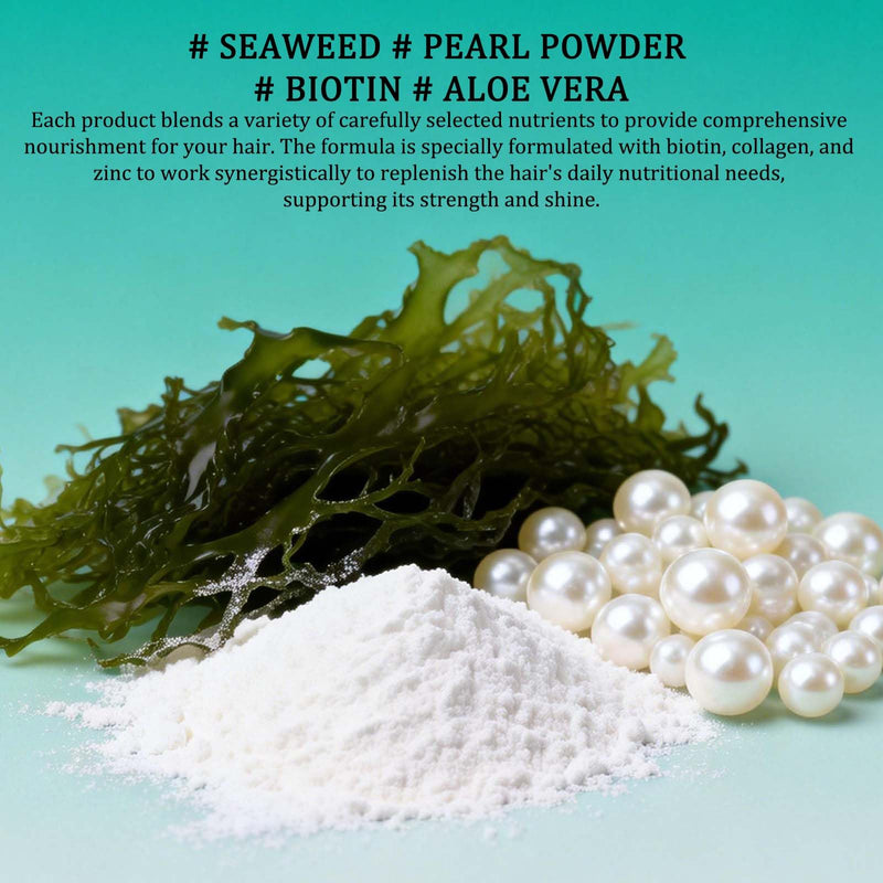 Hair Revive Gummies with Sea Moss & Pearl Powder - Supports Hair Growth, Skin Glow & Nail Strength for Women & Men - with Vitamins C, E & Aloe Vera, 60 Count (1) 1