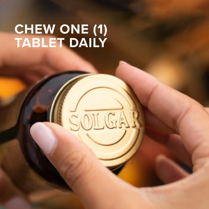 Solgar Vitamin D3 (Cholecalciferol) 25 mcg (1000 IU), Natural Strawberry Banana Swirl - 100 Chewable Tablets - Non-GMO, Kosher - 100 Servings