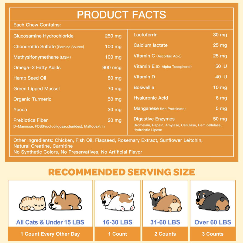 Multivitamin for Dogs Soft Chews & Glucosamine for Dogs 180 Counts