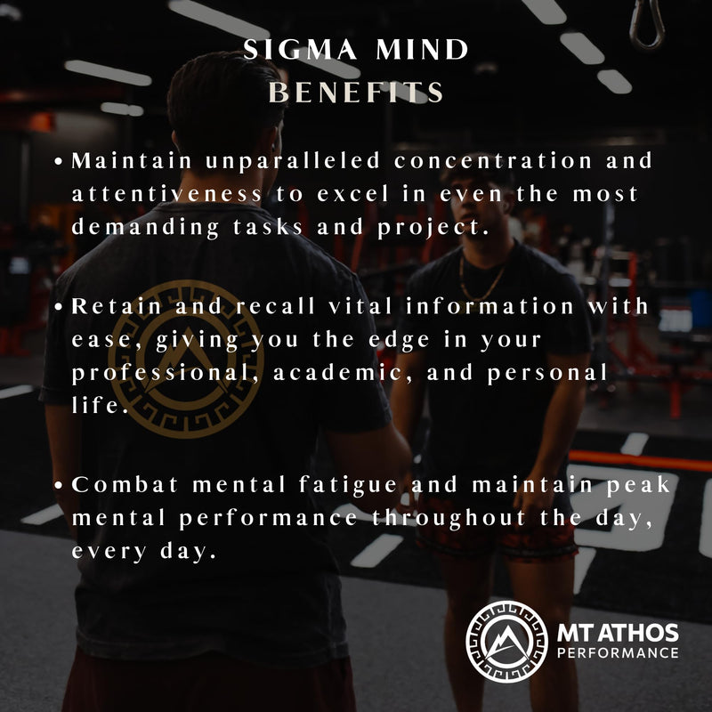 Sigma Mind | Potent Nootropic Formula to Support Cognitive Function, Improved Focus, Drive, and Mood | 30 Servings, 90 Capsules