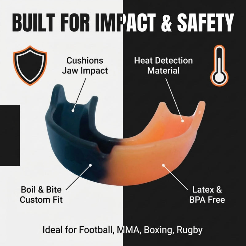 Shurfit Professional Sports Mouthguard for Boxing MMA Wrestling BJJ – Mouth Guard for Men Women Youth – Muay Thai Rugby Basketball Hockey Protection with Heat Detection Technology Heat Sensing Color (Adult)
