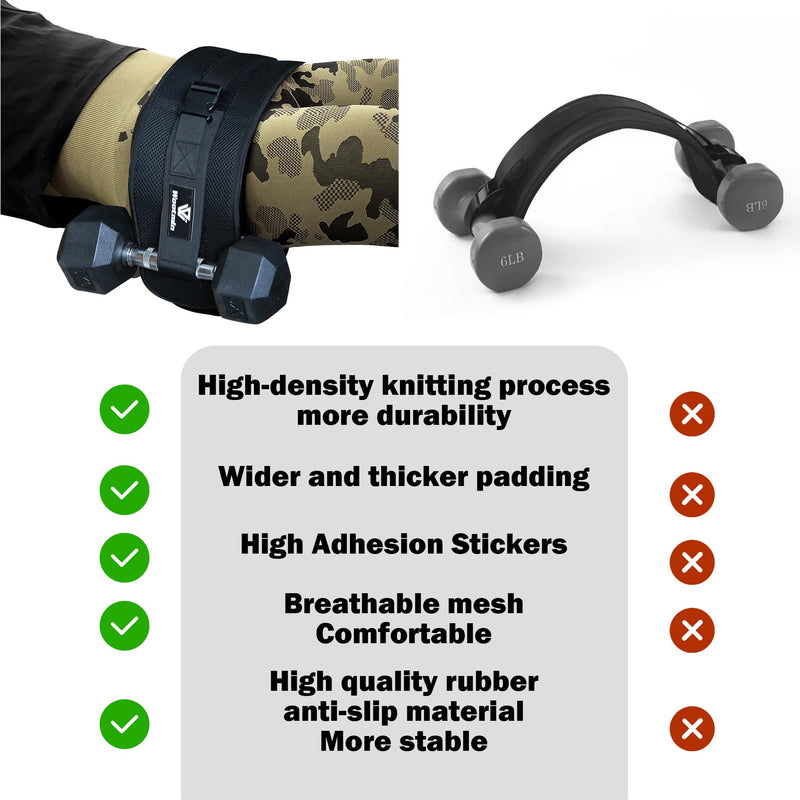 Hip Thrust Belt, Fully Upgraded Hip Thrust Belt for Dumbbells, More Comfortable Hip Thrust Belt, Home Gym Hip Thrust Belt with Wider and Longer Anti-Slip Pads. Black Pro - BeesActive Australia