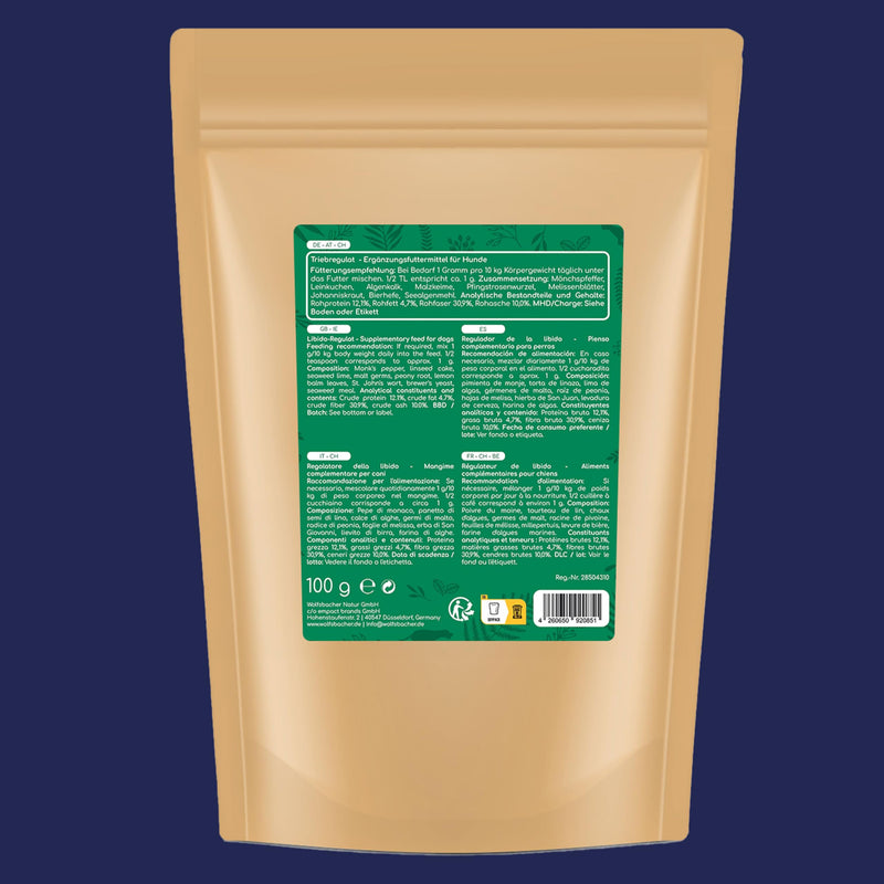 Drive stop dog powder - monk's pepper for male dogs, natural hormone regulation, behavior optimization, 100g - BeesActive Australia