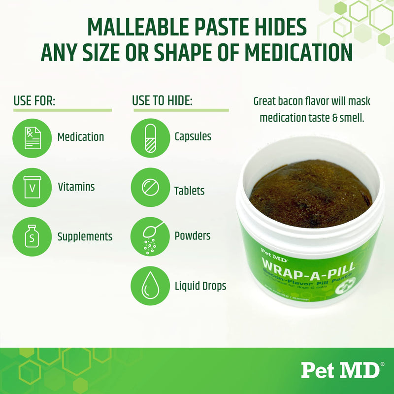 Pet MD Omega 3 Softgels & Wrap A Pill Bacon Flavor Pill Paste