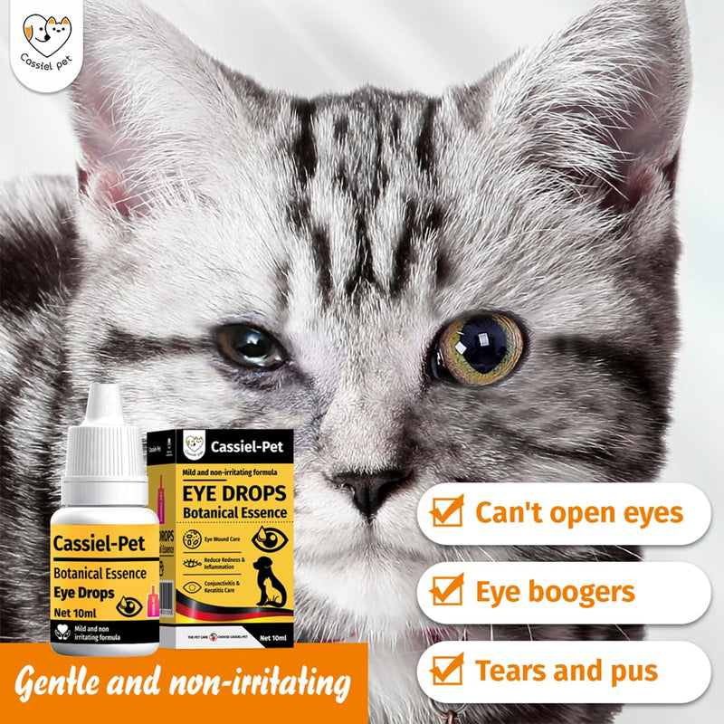 Eye Drops for Eye Infection Treatment, Soothe Infection Allergy, Relieve Dry Eyes & Red Eye，Eye Cleaner and Tear Stain Remover for Dogs and Cats | 10 ml 0.33 FL OZ (1 Bottle) 1 Bottle