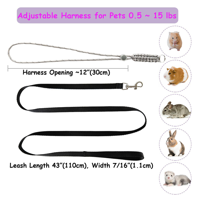 Handmade Figure 8 Harness and Leash for Ferrets/Bearded Dragons/Guinea Pigs/Rats/Chinchillas/Reptiles/Birds/Squirrels/Small Animals Pets up to 15lb Blue+Pink - BeesActive Australia