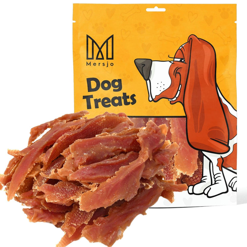 MERSJO dog treats - 92% high meat content, no additives, grain and sugar free, treats for dogs as a daily supplement, natural chewing aid, dried duck breast, 500g 500g (pack of 1) - BeesActive Australia