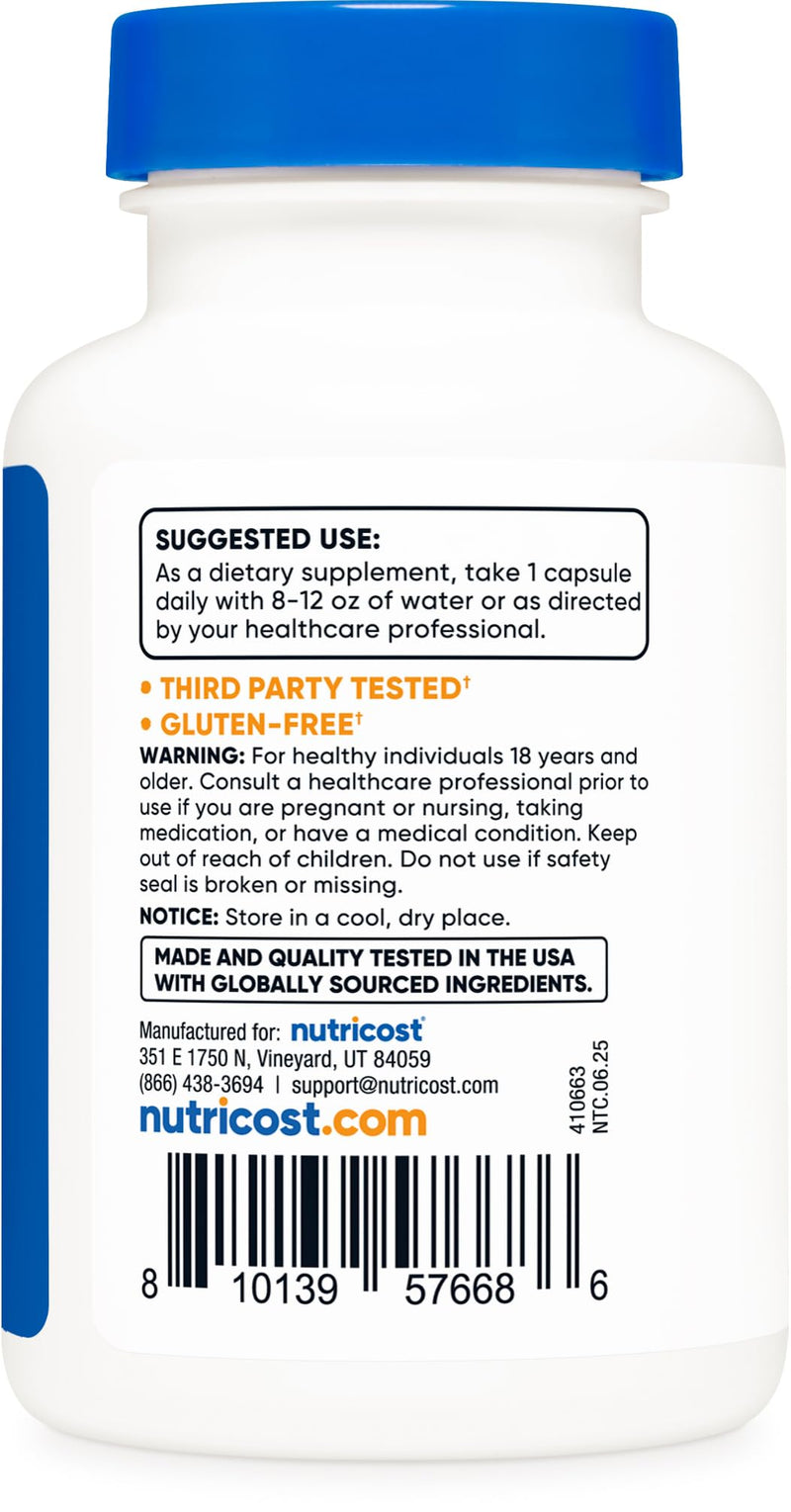 Nutricost Methylated Vitamin B12 + Folate Supplement (2,000 mcg) 120 Caps | 60 Servings, 1,000 mcg of Vitamin B12 + 1,000 mcg of Methyl Folate, Gluten Free 120 Count (Pack of 1)