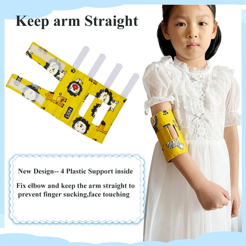 Prevent Scratching Face, Thumb Sucking Habit, Pulling IV Tubes Elbow Immobilizer Splint & Arm Restraint Wrap for Babies Kids-Prevent HAND-TO-FACE habits (Small（2pcs）) Small（2pcs） - BeesActive Australia