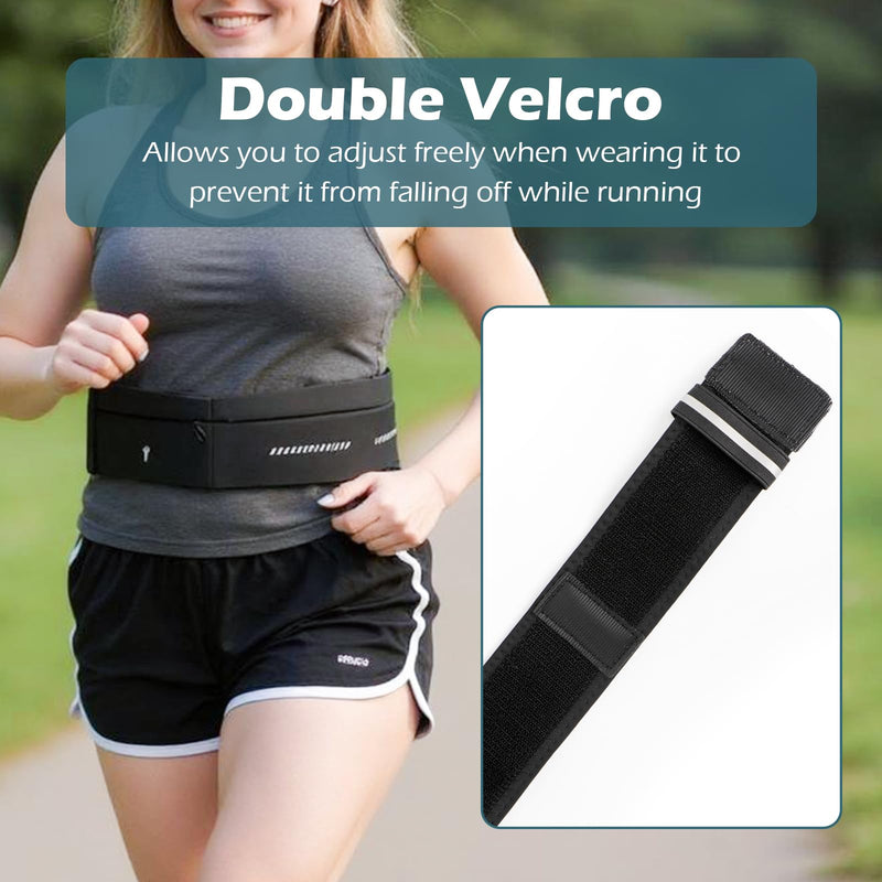 Lsnisni Slim Running Belt for Men and Women, Running Waist Pack with Water Bottle & Towel, Multi Pocket Fanny Pack - Phone Holder, Adjustable for Running, Climbing - Medium Black-medium - BeesActive Australia
