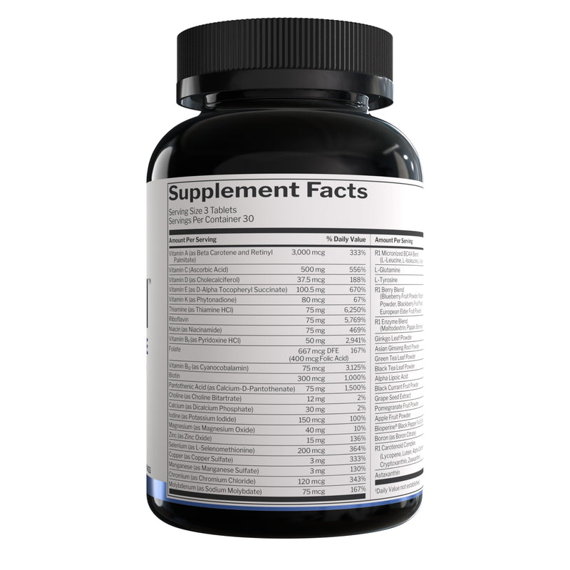Rule 1 Proteins Men's Daily Multi, 90 Tablets, 30 Day Supply | Vitamins, Essential Minerals, Superfoods, Digestive Enzymes, Amino Acids, & Antioxidants for Active Lifestyles 90 Count (Pack of 1)