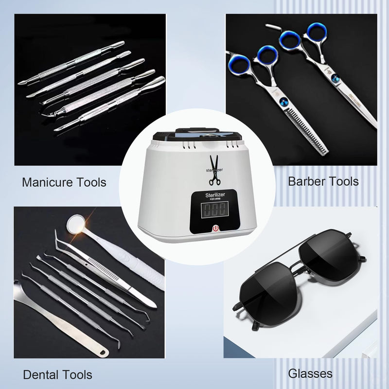 Nail Tool Sterilizer High-Temperature Nail Sterilizer Portable For Metal Nail Art Tools Dental Tool Sterilizer with Glass Beads Sterilizer High Temperature For Manicure Salon - BeesActive Australia