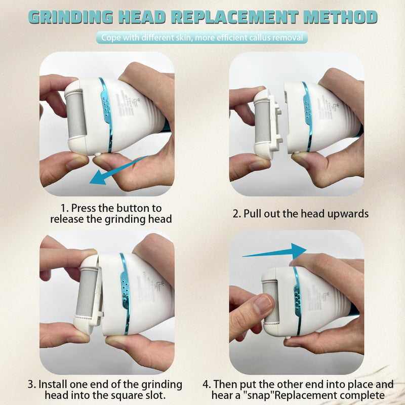Electric Feet Callus Remover Foot File Electric Callus Remover Feet Portable Professional Pedi Feet Care for Dead Skin Callous Remover Tool 2 Speed Waterproof Pedicure Foot File Kit 5688Blue Blue - BeesActive Australia