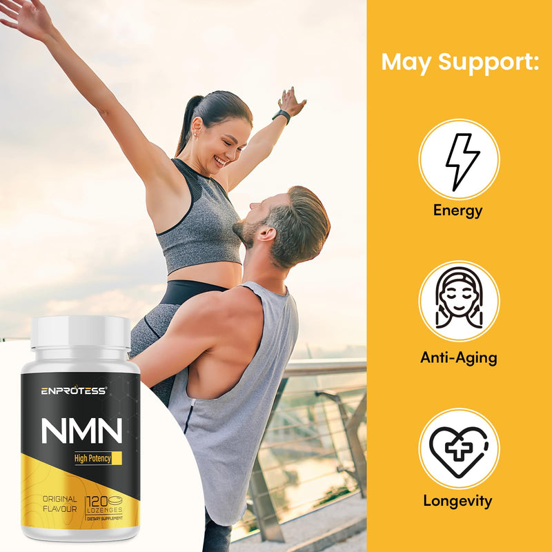 Sublingual NMN 500mg, NMN Supplement（120-Day Supply）, 99% Pure, 120 Lozenge | Max Absorbency & Fast-Acting NMN (Nicotinamide Mononucleotide) for NAD, Cell, Immune, Energy, Muscle, Anti-Aging & Longevity 120 Count (Pack of 1)