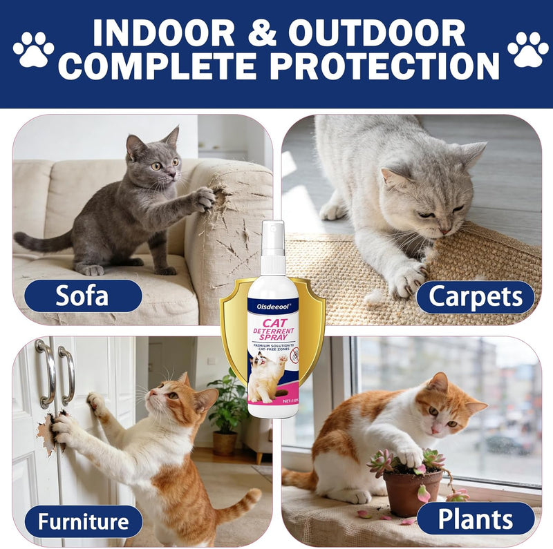 Cat Scratch Spray Deterrent for Furniture, Cat Anti Scratch Spray, Cat Repellent Spray Training Outdoor, Cat Deterrent Spray for Scratching