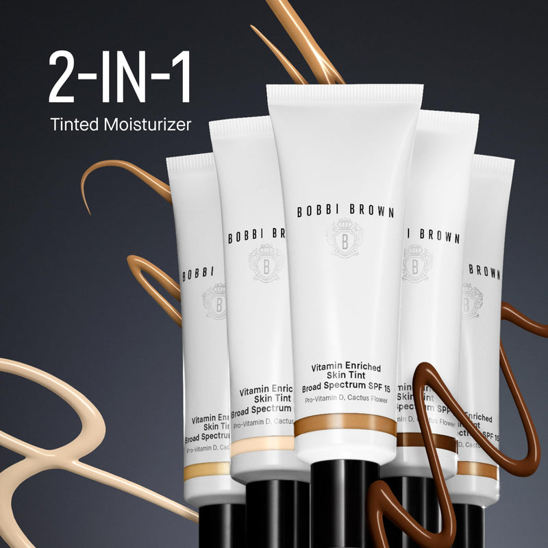 Bobbi Brown Vitamin Enriched Skin Tint SPF 15 | Broad Spectrum SPF Skin Tint | Hydrating Tinted Moisturizer | Vitamins B, C, & E, 1.7 Fl Oz 07 Medium 1 (Medium Warm Beige)