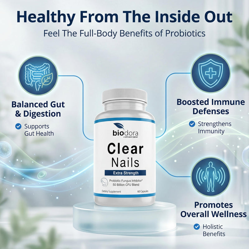 Oral Probiotic Antifungal Pills - Extra Strength Nail Fungus Eliminator | Toenail Fungal Inhibitor - Clear Nails Supplement | 50 Billion CFU (60 Capsules)