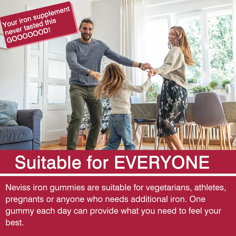 Iron Gummies Supplement for Women, Vitamin C & Beet Root, Vegan, Sugar Free | with Methyl B12, Folate, Increase Iron Levels, Energy Support, Fight Fatigue, Gentle on Stomach, High Absorption, 120 Count 60 Count (Pack of 2)
