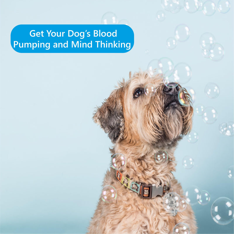 Barkin’ Good Bubbles, Dog Toy, 9.5 fl oz Natural Plant-Based Chicken-Scented Bubble Solution, Great for Indoor & Outdoor Play, Blue