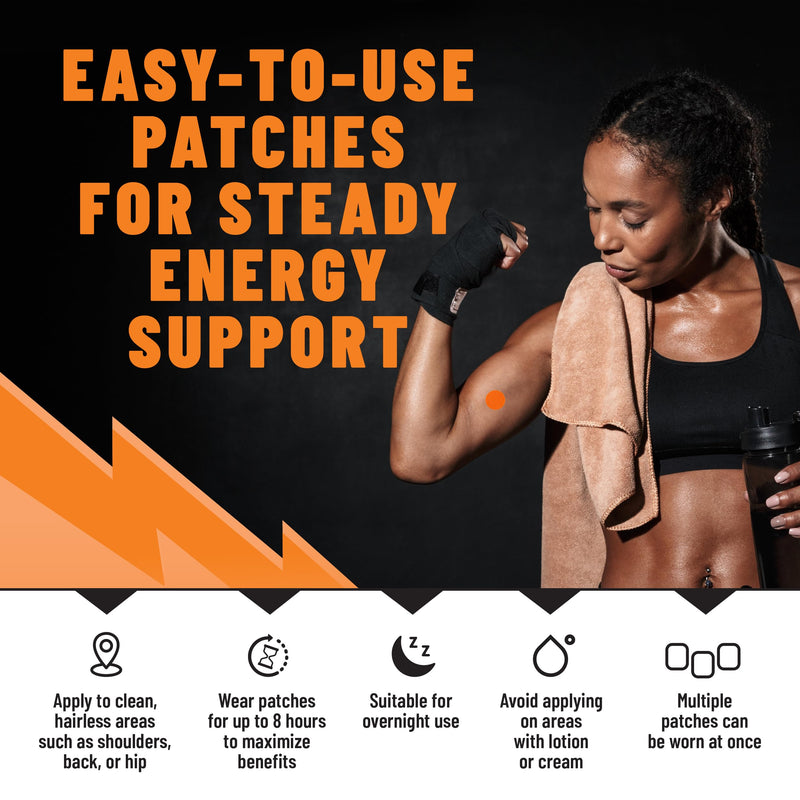 TOLEVITA Energy Patches – 36 Circle-Shaped Patches with Vitamin B12 – Energy, Focus & Vitality for Active Lifestyles, Fitness, Workouts, Travel & Daily Use