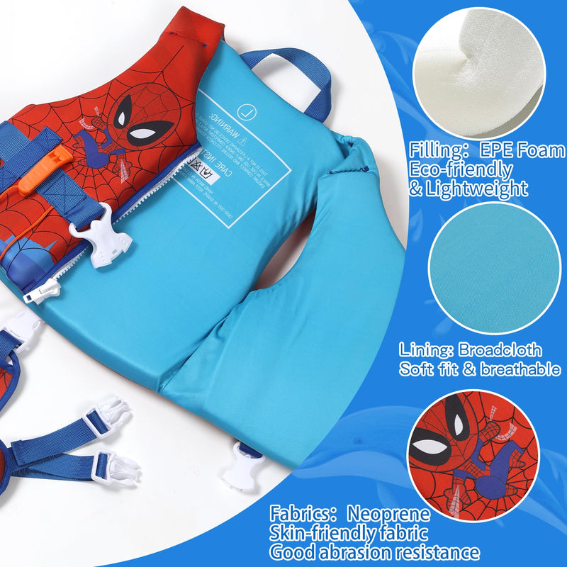 Toddler Swim Vest with Dual Adjustable Safety Strap for 1-9+ Years Kids Swimming Jacket for20-30-40-50-90 lbs Boys Girls Pool/Swimming/Beach S(Suggest 20-45IB) - BeesActive Australia
