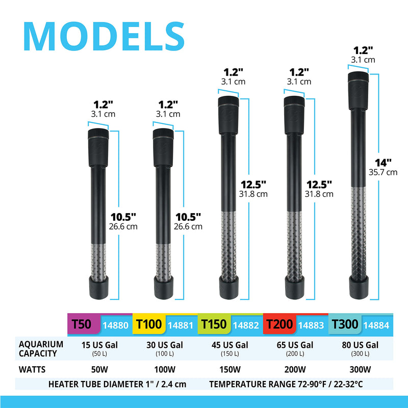 Fluval T300 Fully Electronic Heater for Freshwater Aquariums up to 80 Gal. - BeesActive Australia