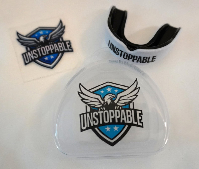 UNSTOPPABLE Mouthguards MG CORE Series - Adult Sports Mouthguard (White Outside/Black Inside) White Outside / Black Inside - BeesActive Australia