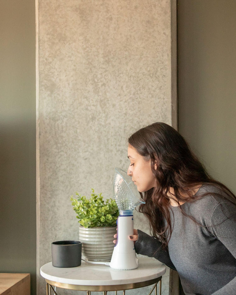 Crane x Halls Personal Vaporizer Steam Inhaler, FSA Approved Throat Steamer, Vocal Steamer for Singers Warm Steam Sinus Inhaler for Congestion and Cough Relief, Natural Decongestant Relief Halls Steam Inhaler - BeesActive Australia