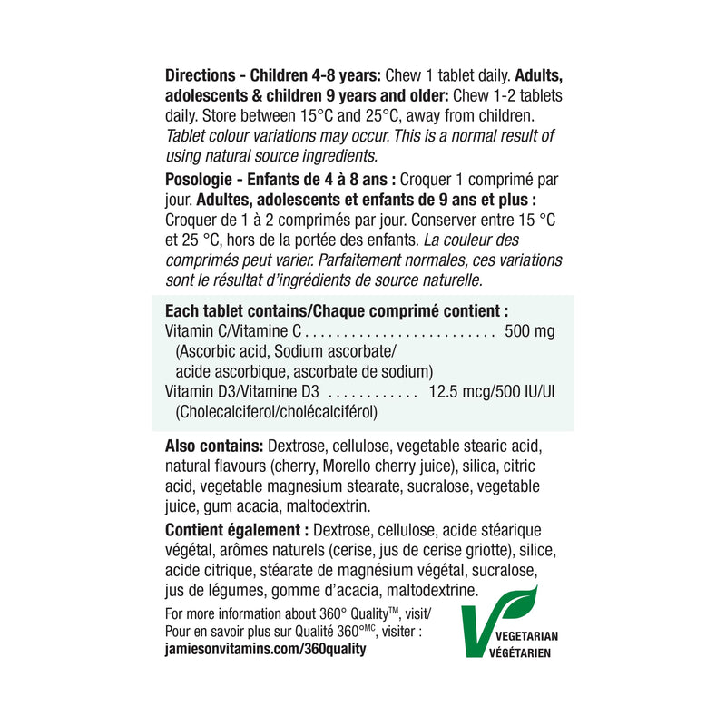 Jamieson Vitamin C + D Chewable, 75 tabs' for ASIN 'B00CP7Q59Q